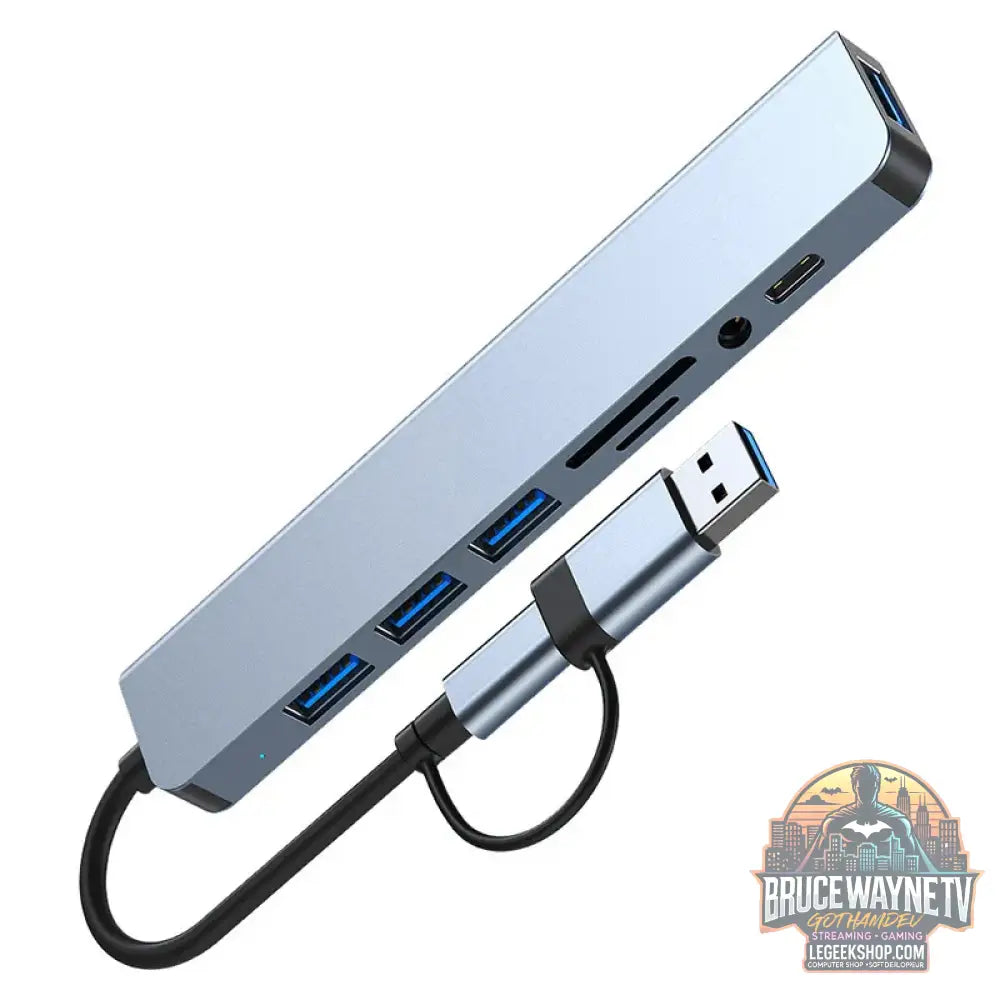 Station d’Accueil HUB USB + Type C 8 en 2 - 8 IN 2 - Hub USB