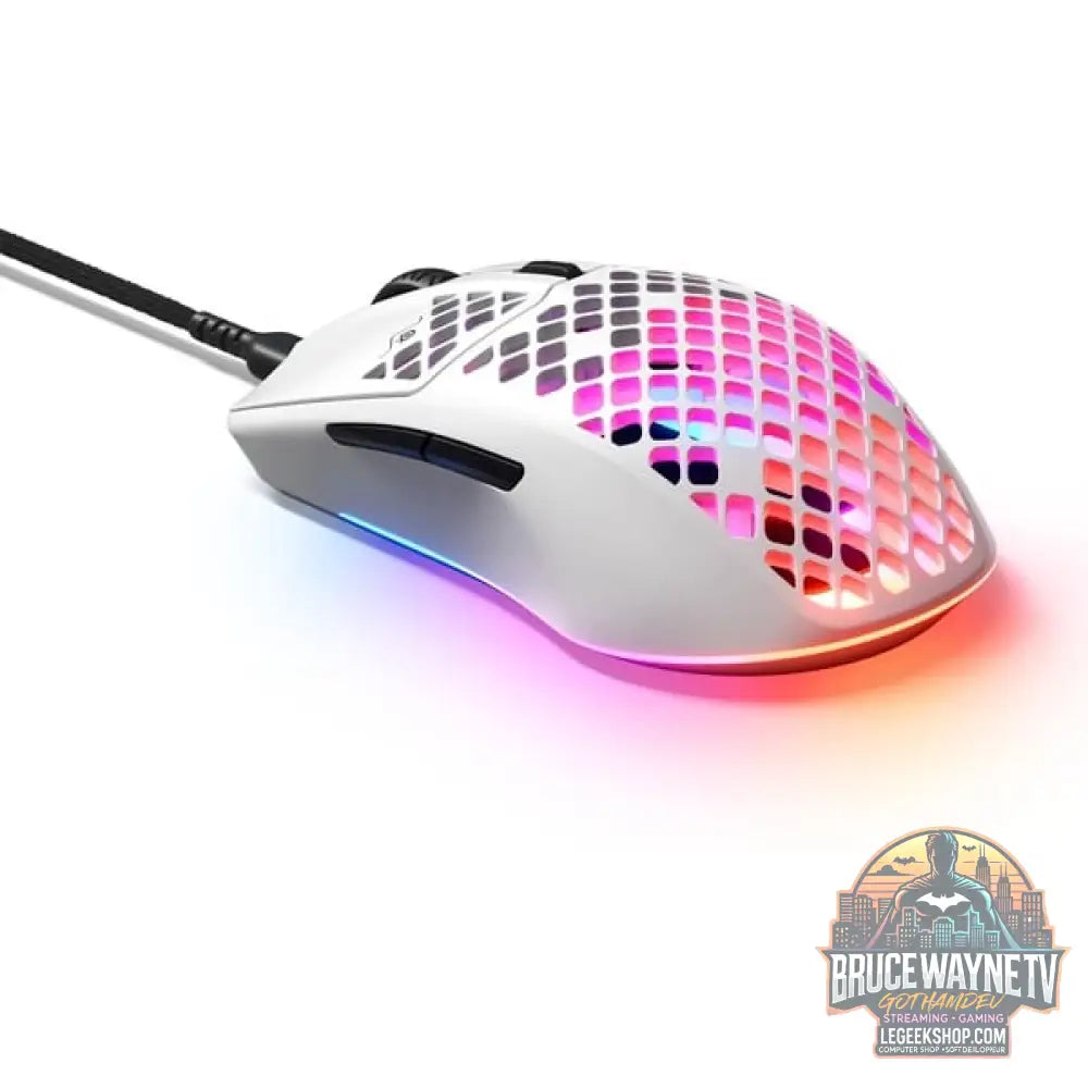 SteelSeries Aerox 3 Snow 2022, souris gaming - vue 4