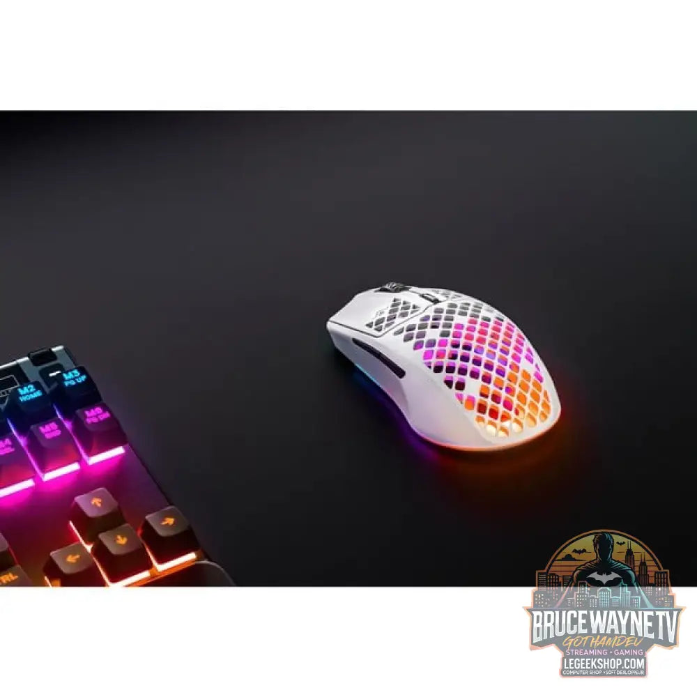 SteelSeries Aerox 3 Wireless Snow 2022, souris gaming - vue 6