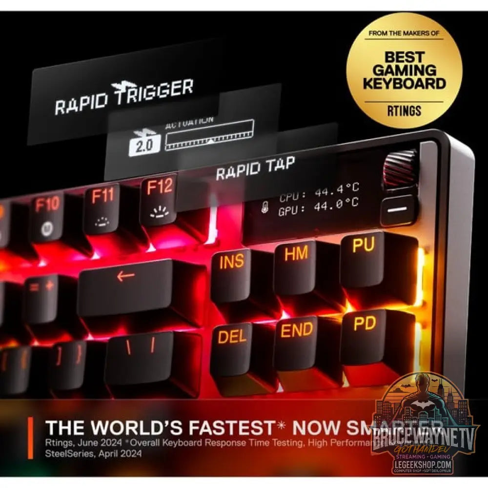 SteelSeries Apex Pro TKL Wireless Gen 3, clavier gaming - vue 9