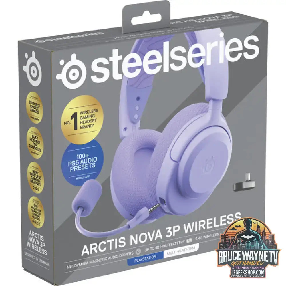 Arctis Nova 3P Wireless Lavender - SteelSeries - vue 7