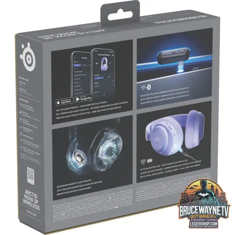 Arctis Nova 3P Wireless Lavender - SteelSeries - vue 8