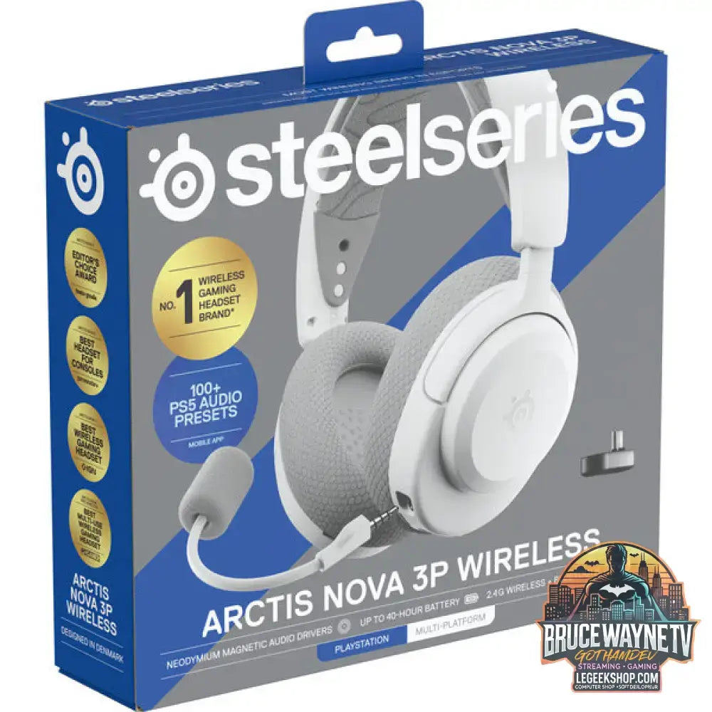 Arctis Nova 3P Wireless White - SteelSeries - vue 7