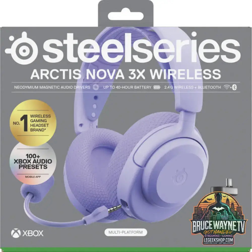 Arctis Nova 3X Wireless Lavender - SteelSeries - vue 9