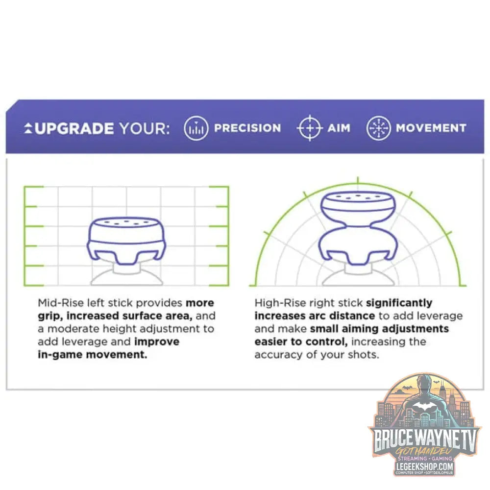 SteelSeries KontrolFreek FPS Performance Thumbsticks - Frenzy Edition, Analog-Stick - vue 5