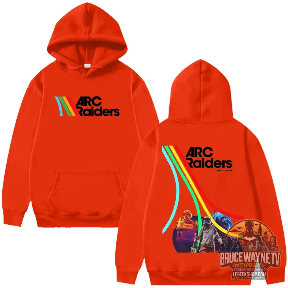 Sweat à Capuche Arc Raiders Graphique Streetwear Unisexe - orange / XXXL - Sweat à Capuche