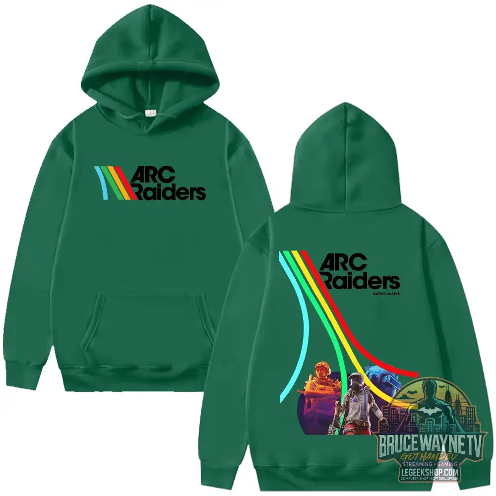 Sweat à Capuche Arc Raiders Graphique Streetwear Unisexe - vert foncé / XXXL - Sweat à Capuche