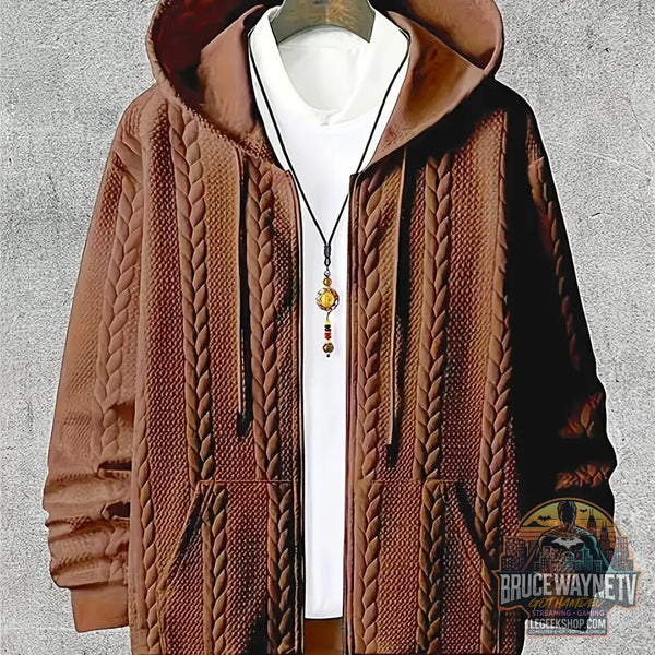 Sweat Capuche Homme Grande Taille Casual Cardigan - Sweat à Capuche Homme