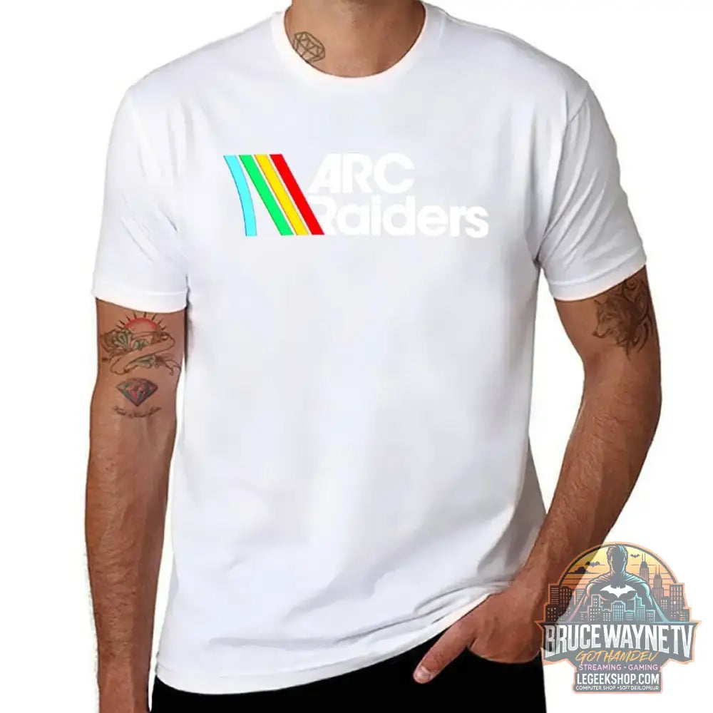 T-Shirt Arc Raiders Homme Coton Premium Gaming - Blanc / L’ - T-Shirt