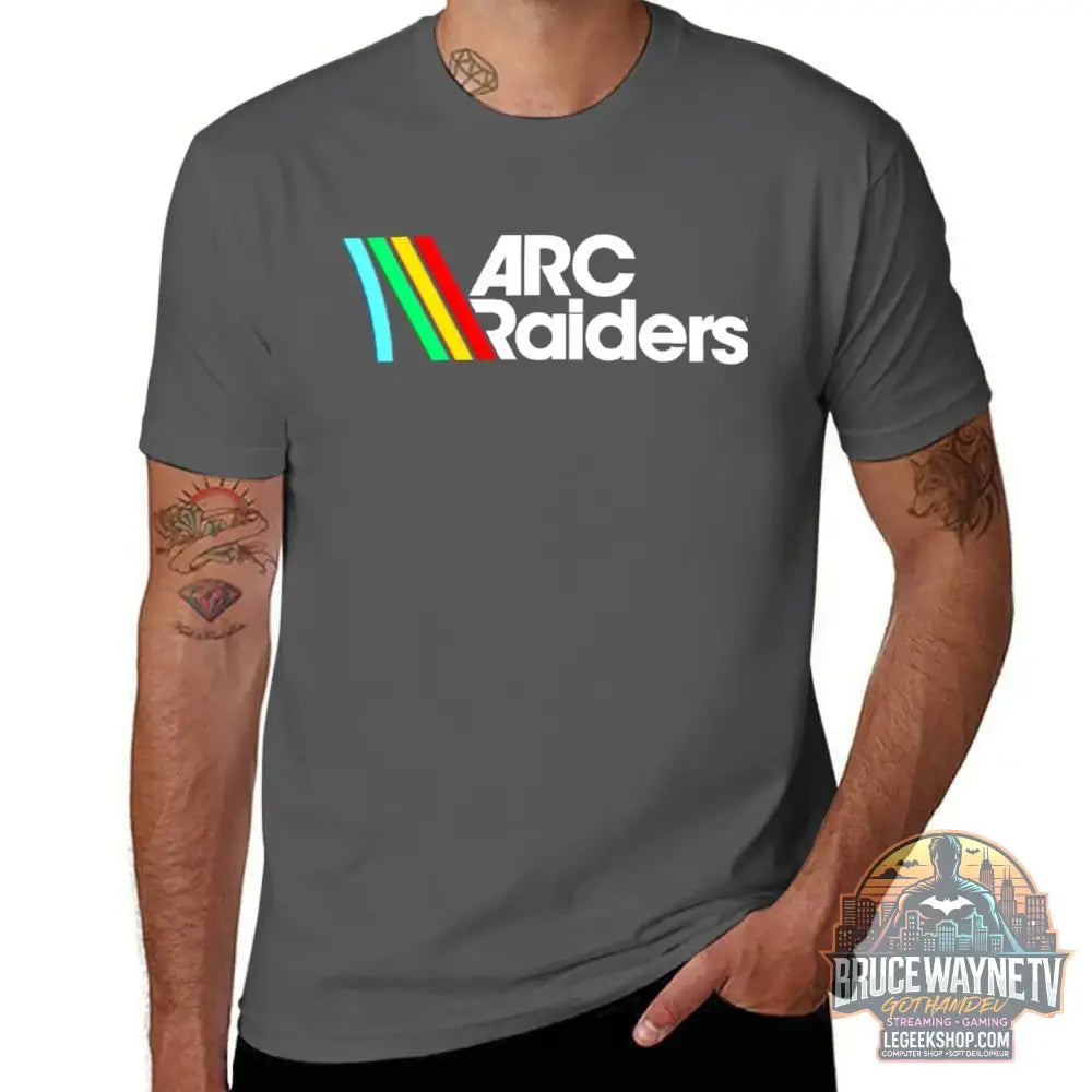 T-Shirt Arc Raiders Homme Coton Premium Gaming - Gris foncé / S - T-Shirt