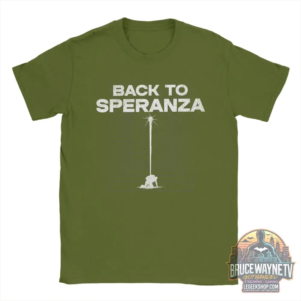 T-Shirt Arc Raiders Retour à Speranza Gaming Unisexe Coton - Vert armée / XL - T-Shirt
