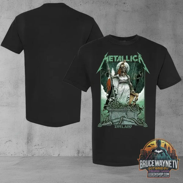T-shirt unisexe coton Metallica M72 World Tour Dublin 2026, coupe moderne. Affichez votre passion pour le metal.
