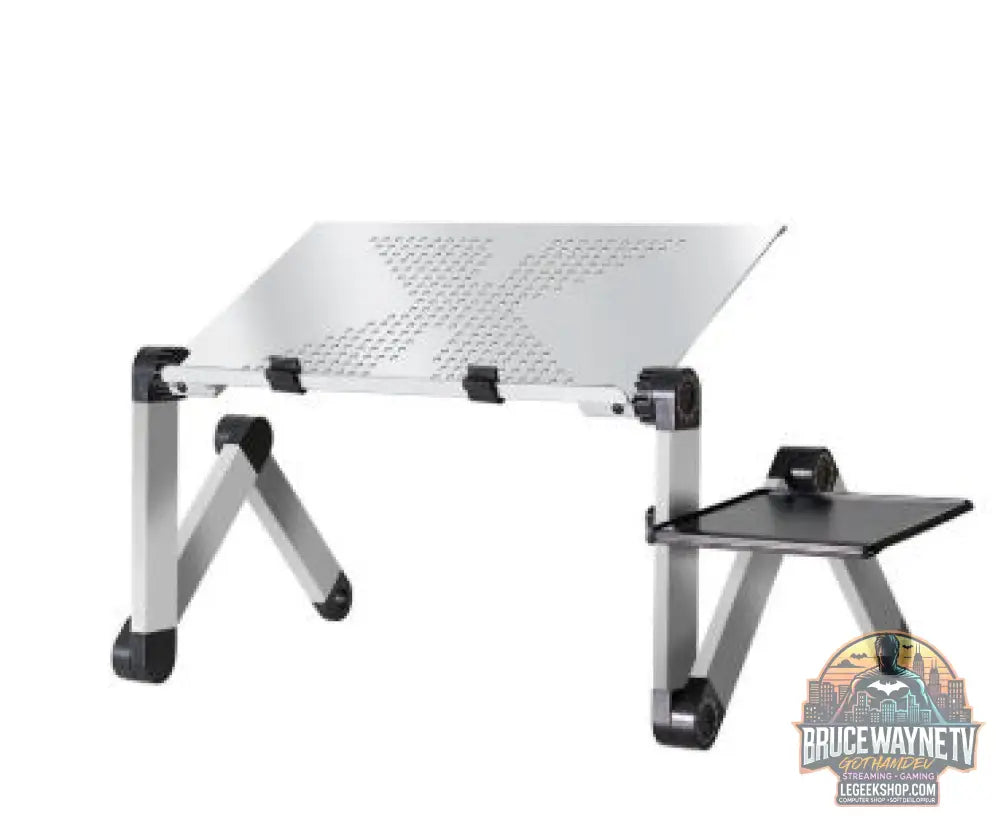 Table Support Ordinateur Portable Ajustable Pliable Ventilée - Sliver / 420 - Accessoire Bureau