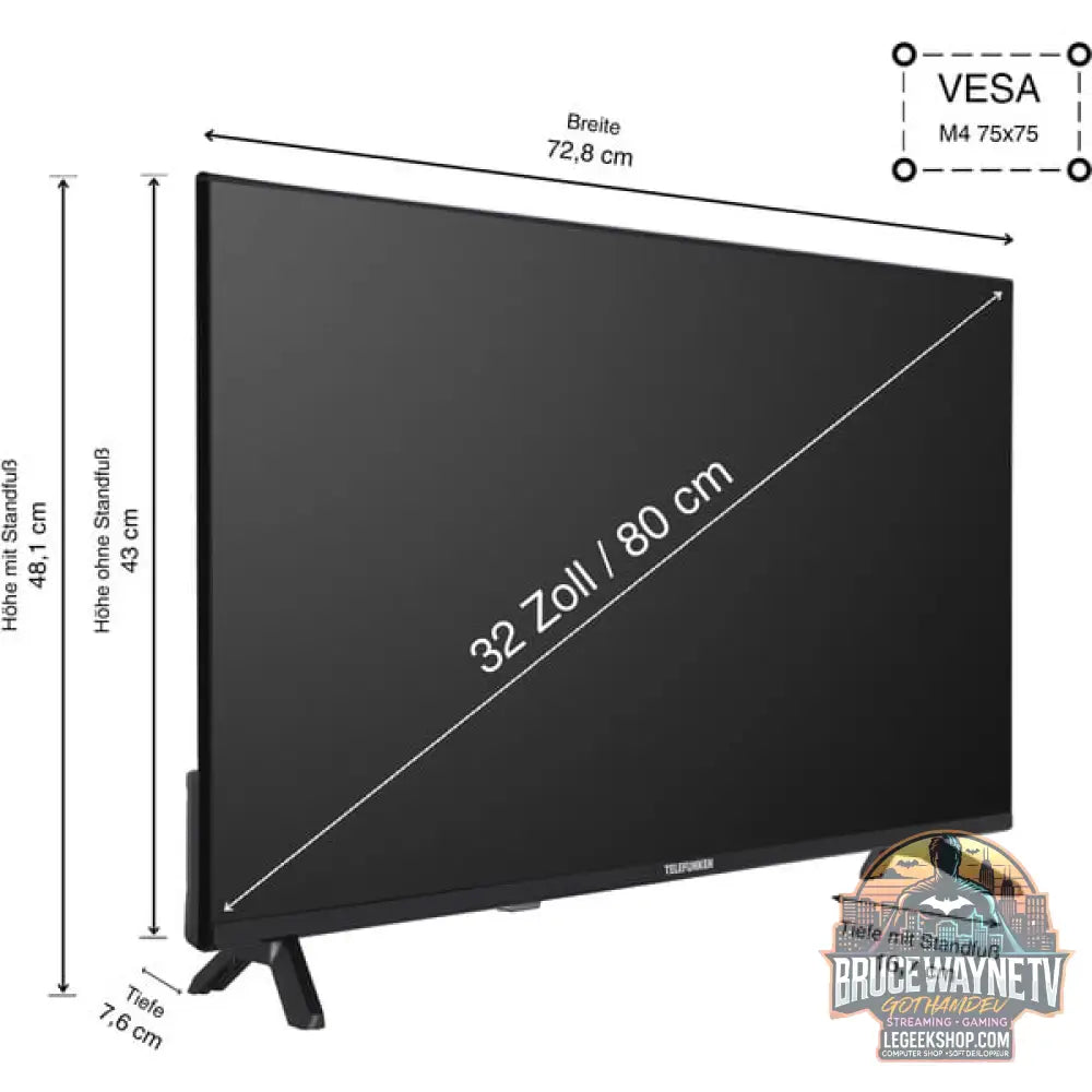Telefunken D32F751X7CW, LED-Fernseher - Telefunken - vue 7