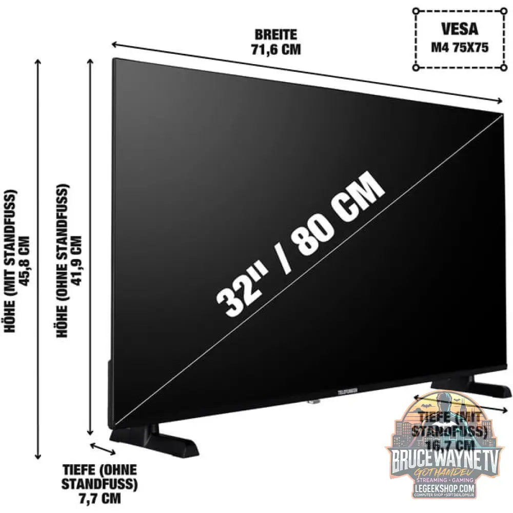 Telefunken XH32TP900S, LED-Fernseher - Telefunken - vue 3