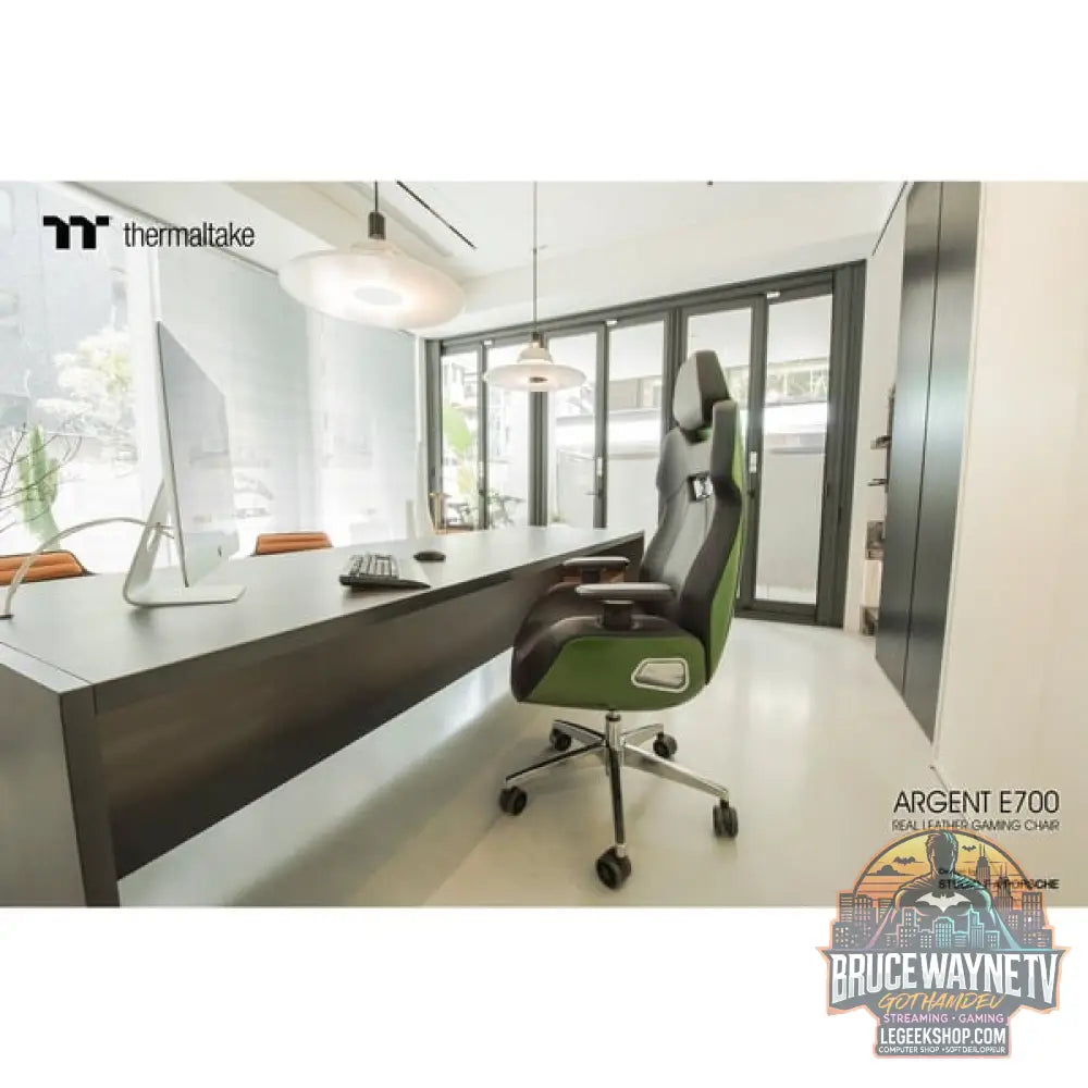 Thermaltake chaise gaming ARGENT E700 Storm Black - Thermaltake - vue 15