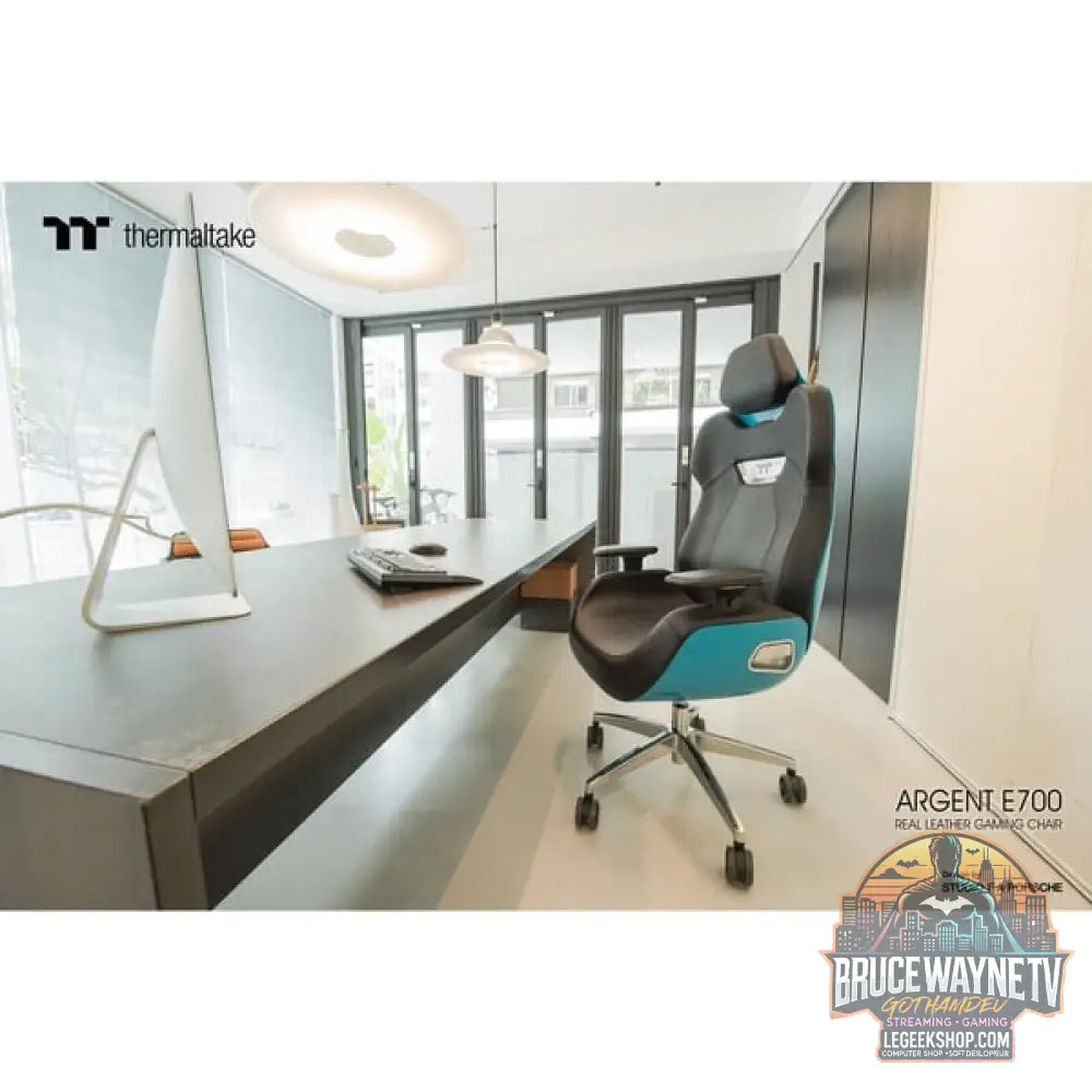 Thermaltake chaise gaming ARGENT E700 Storm Black - Thermaltake - vue 16