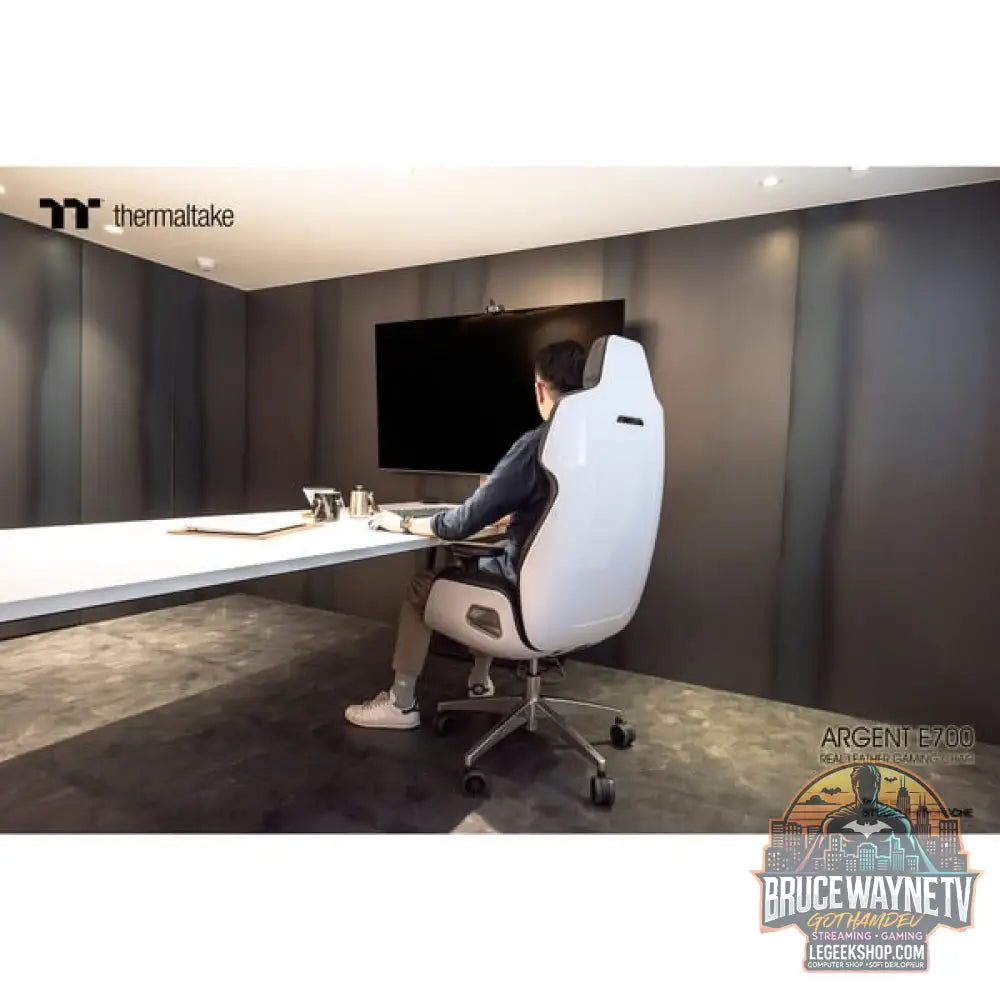 Thermaltake chaise gaming ARGENT E700 Storm Black - Thermaltake - vue 18