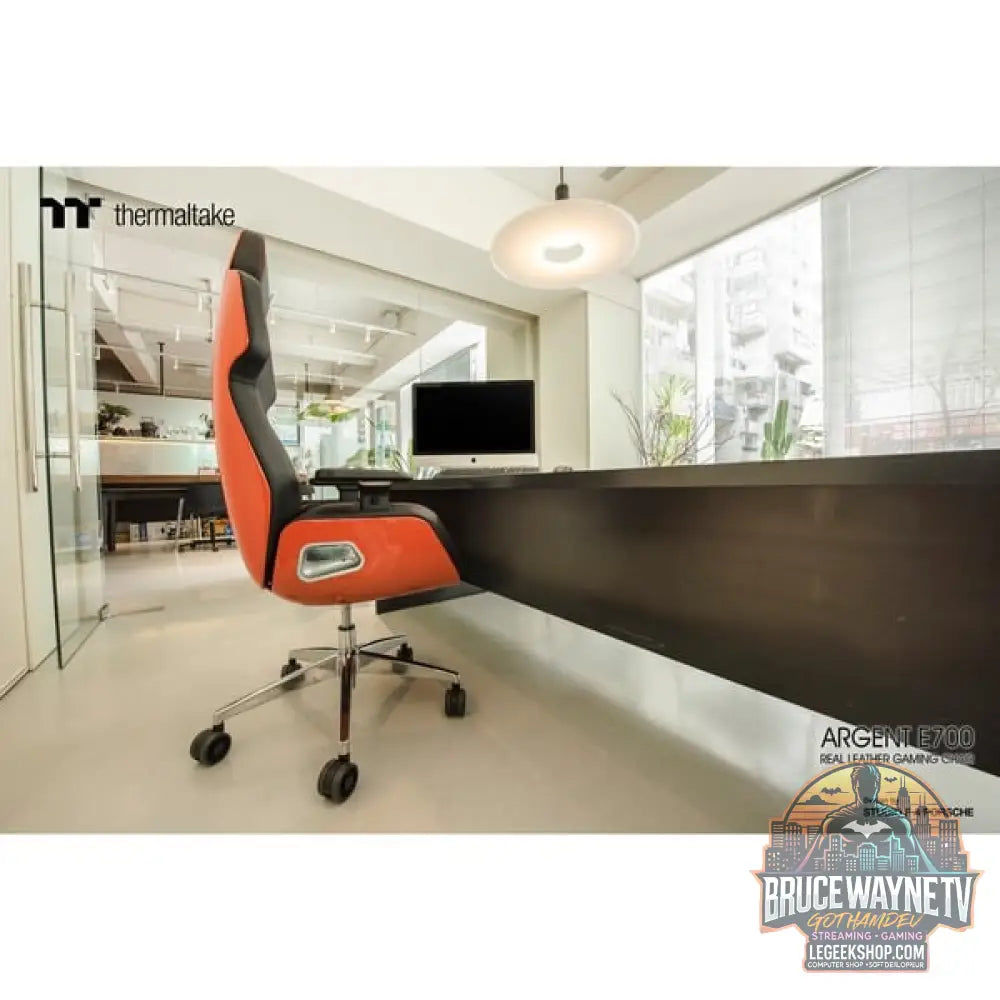 Thermaltake chaise gaming ARGENT E700 Storm Black - Thermaltake - vue 14