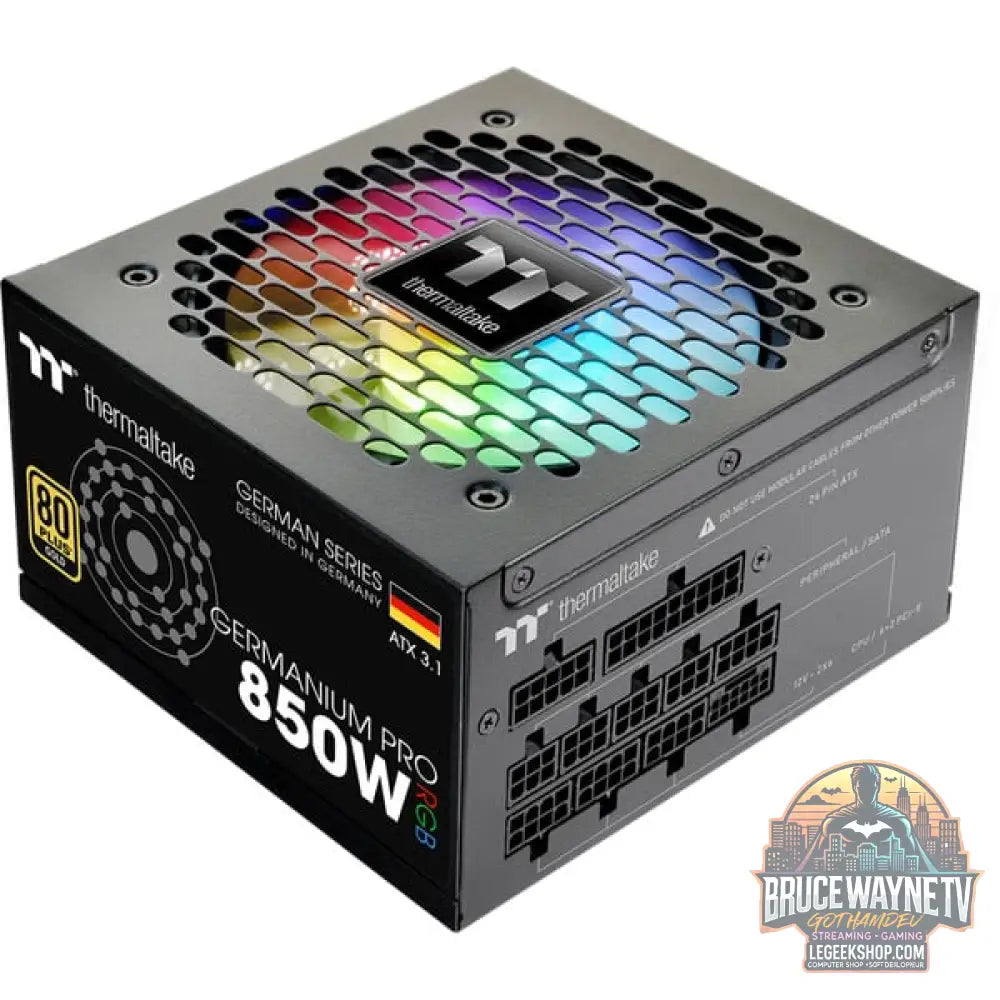Thermaltake Germanium Pro RGB 850W, alimentation PC - Thermaltake - vue 3