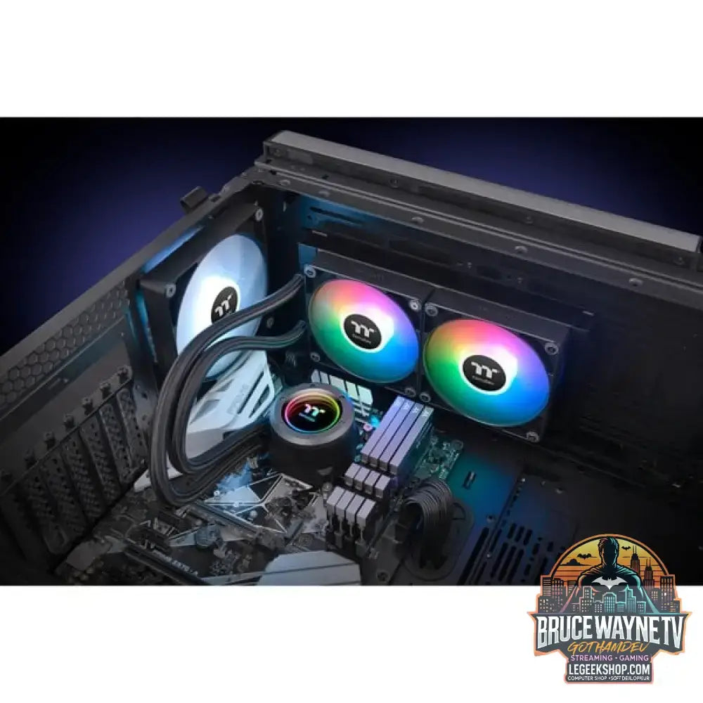 Thermaltake TH240 V2 ARGB Sync AIO Liquid Cooler, Wasserkühlung schwarz - Thermaltake - vue 8