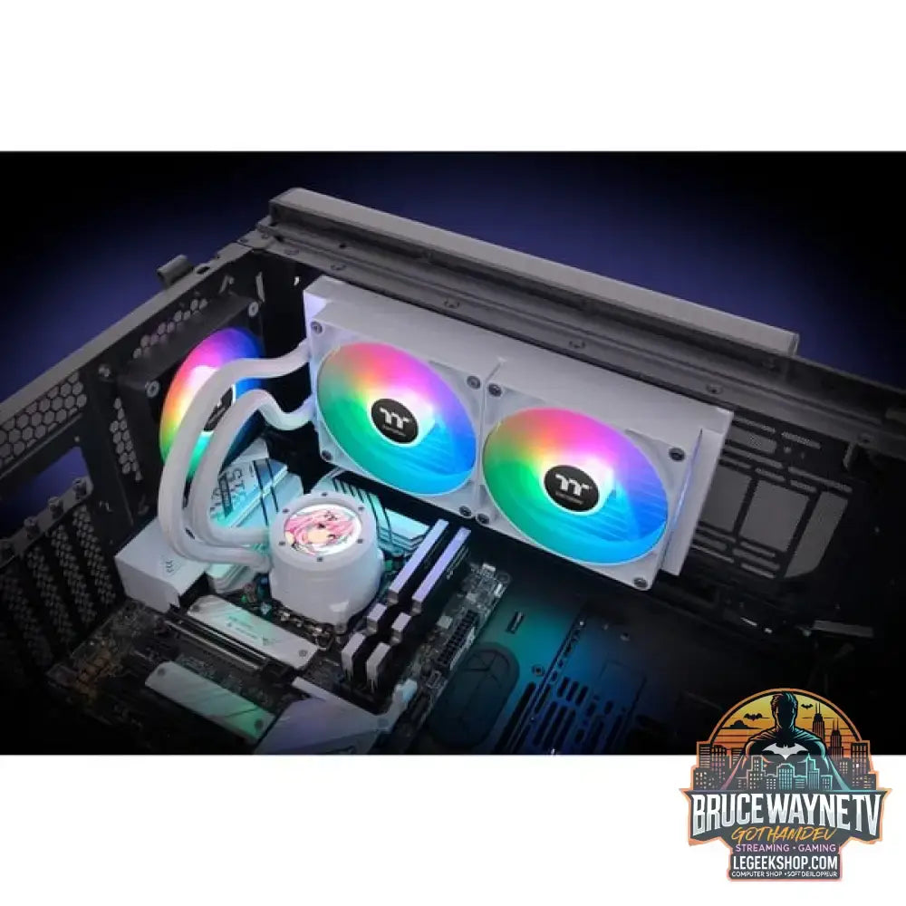 Thermaltake TH280 V2 Ultra ARGB Sync AIO Liquid Cooler Snow Edition, Wasserkühlung weiß - Thermaltake - vue 11