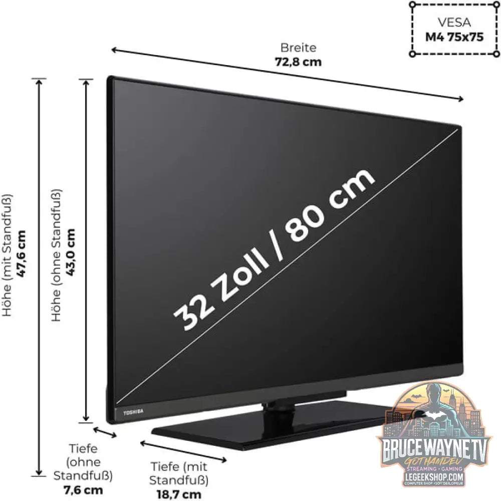 Toshiba 32LF3F63DAZ, LED-Fernseher - Toshiba - vue 3