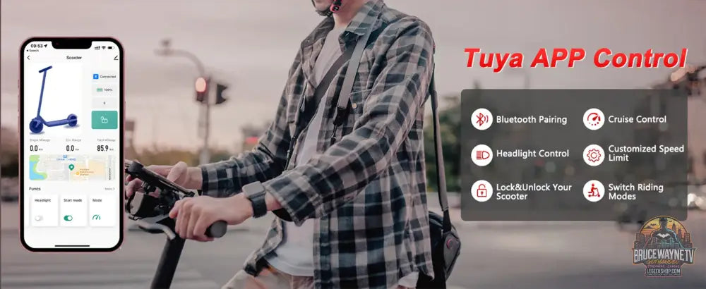 Trottinette électrique adulte SUNNIGOO 350W avec application 36V 10.4Ah vitesse 30 km/h légère longue autonomie 30