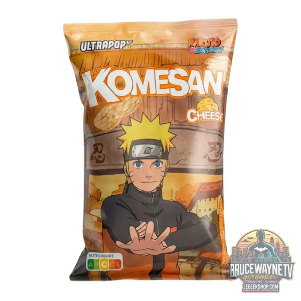 Ultra Pop Komesan Cheese Naruto chips de riz au goût de fromage de 60g (paquet de 24) - Snacks & boissons importés