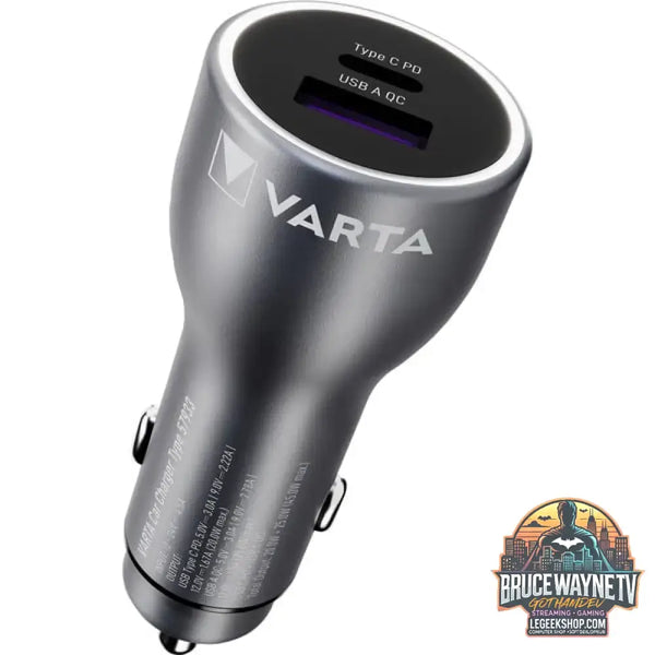 VARTA Ladegerät Car Charger KFZ, USB-A + USB-C, 45 Watt schwarz, Autoladegerät, PD und QuickCharge - VARTA
