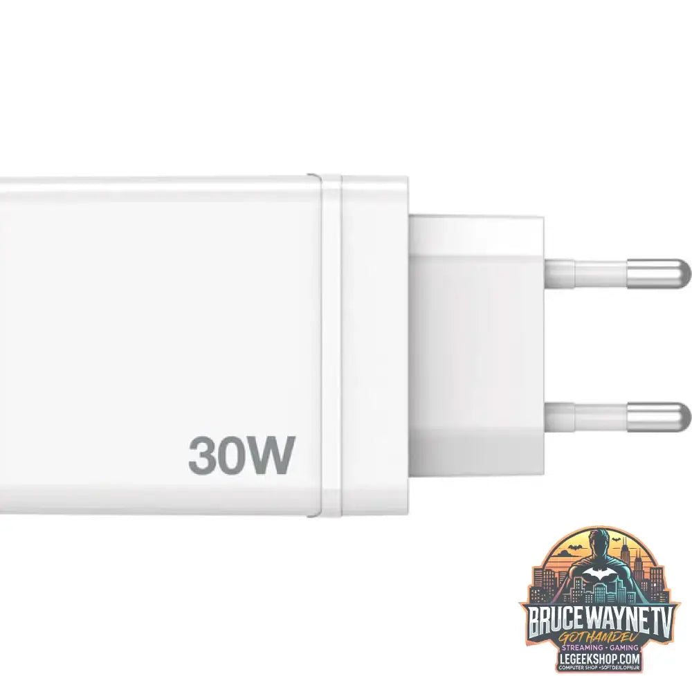 Verbatim Ladegerät 30W, 1x USB-C, 3x USB-A weiß, PD 3.0, QC 3.0 - Verbatim - vue 4