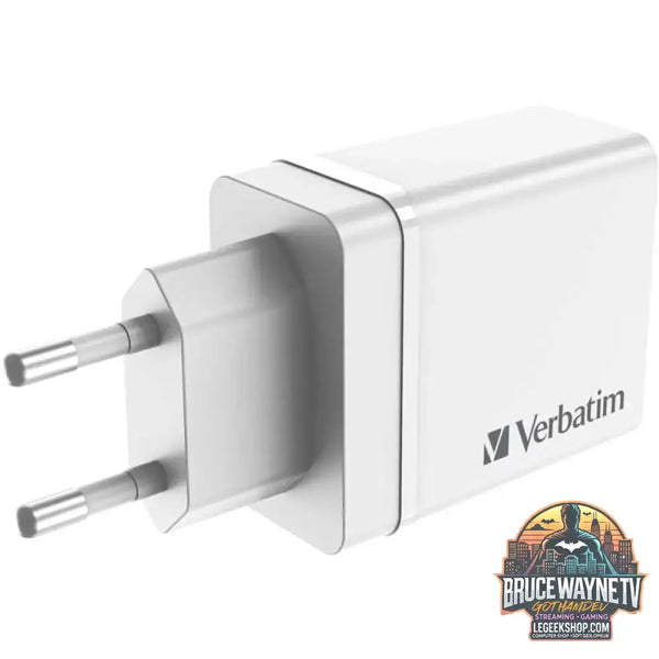 Verbatim Ladegerät 30W, 1x USB-C, 3x USB-A weiß, PD 3.0, QC 3.0 - Verbatim