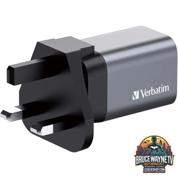 Verbatim GaN-Ladegerät 35W, 1x USB-A, 1x USB-C grau, PD 3.0, QC 3.0 - Verbatim