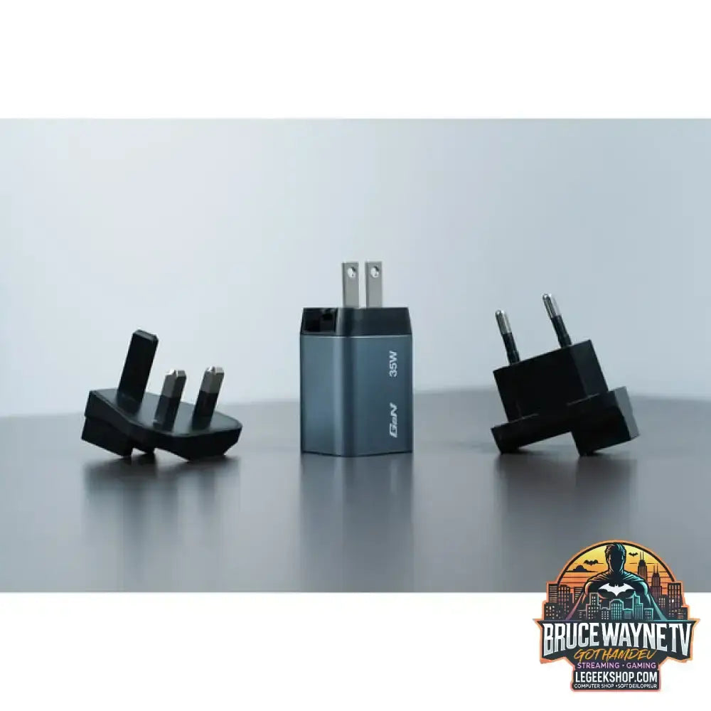 Verbatim GaN-Ladegerät 35W, 1x USB-A, 1x USB-C grau, PD 3.0, QC 3.0 - Verbatim - vue 7