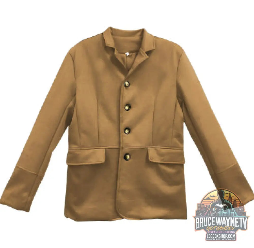 Veste Blazer Homme Business Casual Col Montant Automne Hiver Marron - Khaki / 3XL - Veste Homme