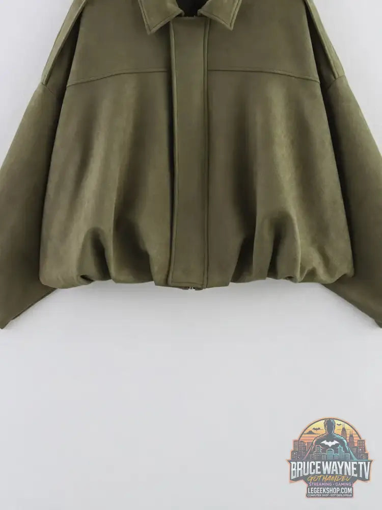 Veste Bombardier Femme Col Rabattu Vintage Chic Printemps - Veste Femme