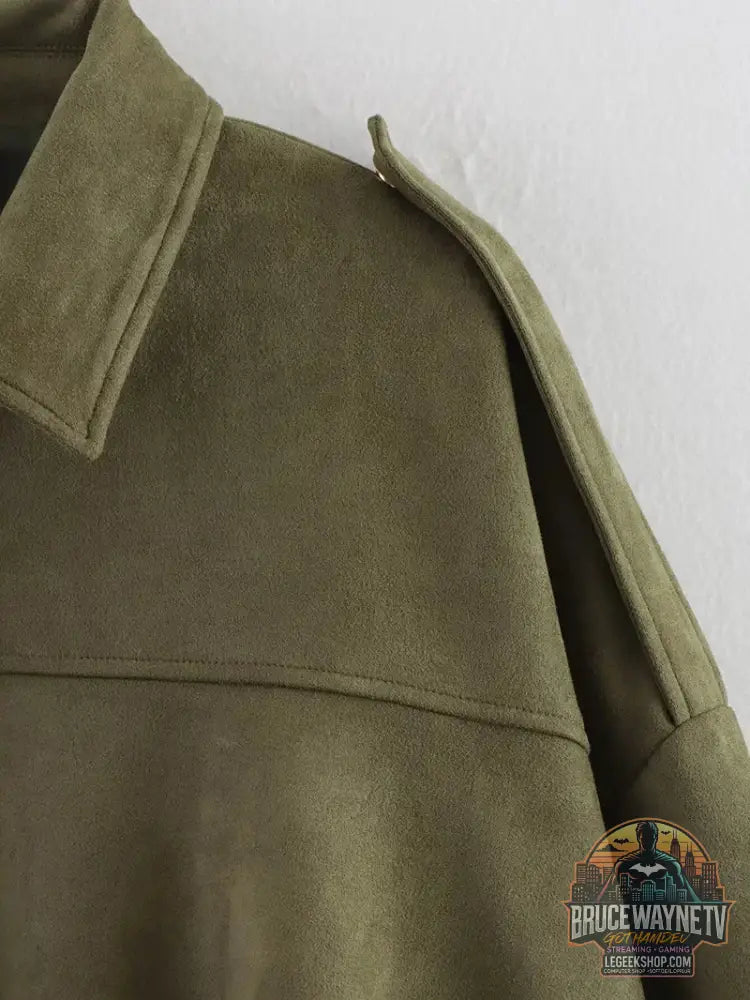 Veste Bombardier Femme Col Rabattu Vintage Chic Printemps - Veste Femme