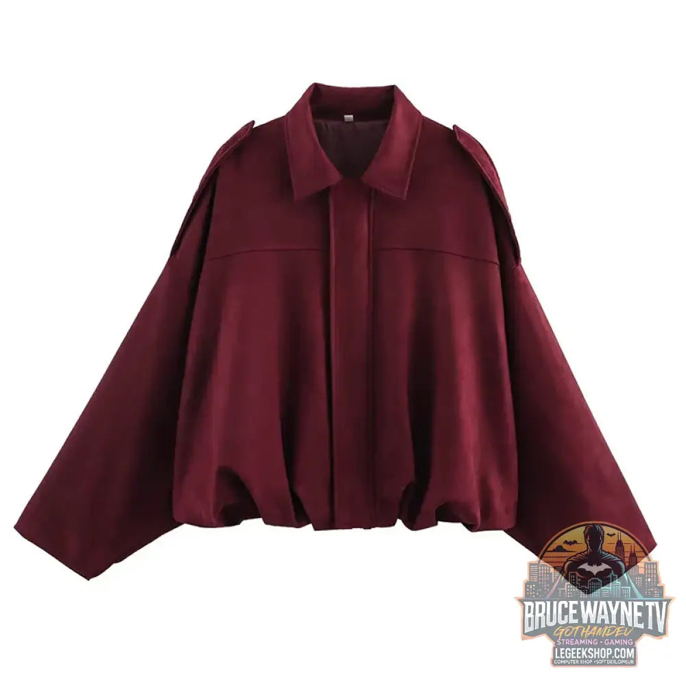 Veste Bombardier Femme Col Rabattu Vintage Chic Printemps - as picture 3 / S - Veste Femme