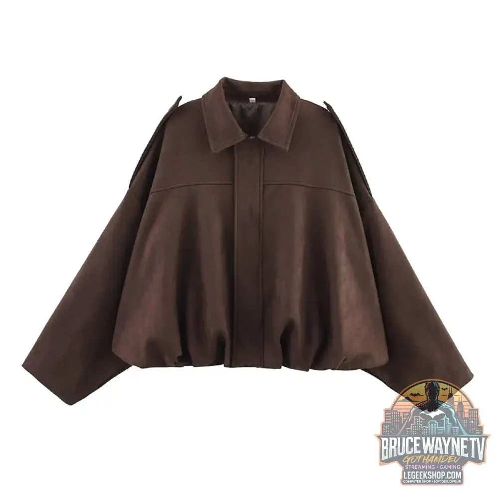 Veste Bombardier Femme Col Rabattu Vintage Chic Printemps - as picture 5 / L’ - Veste Femme
