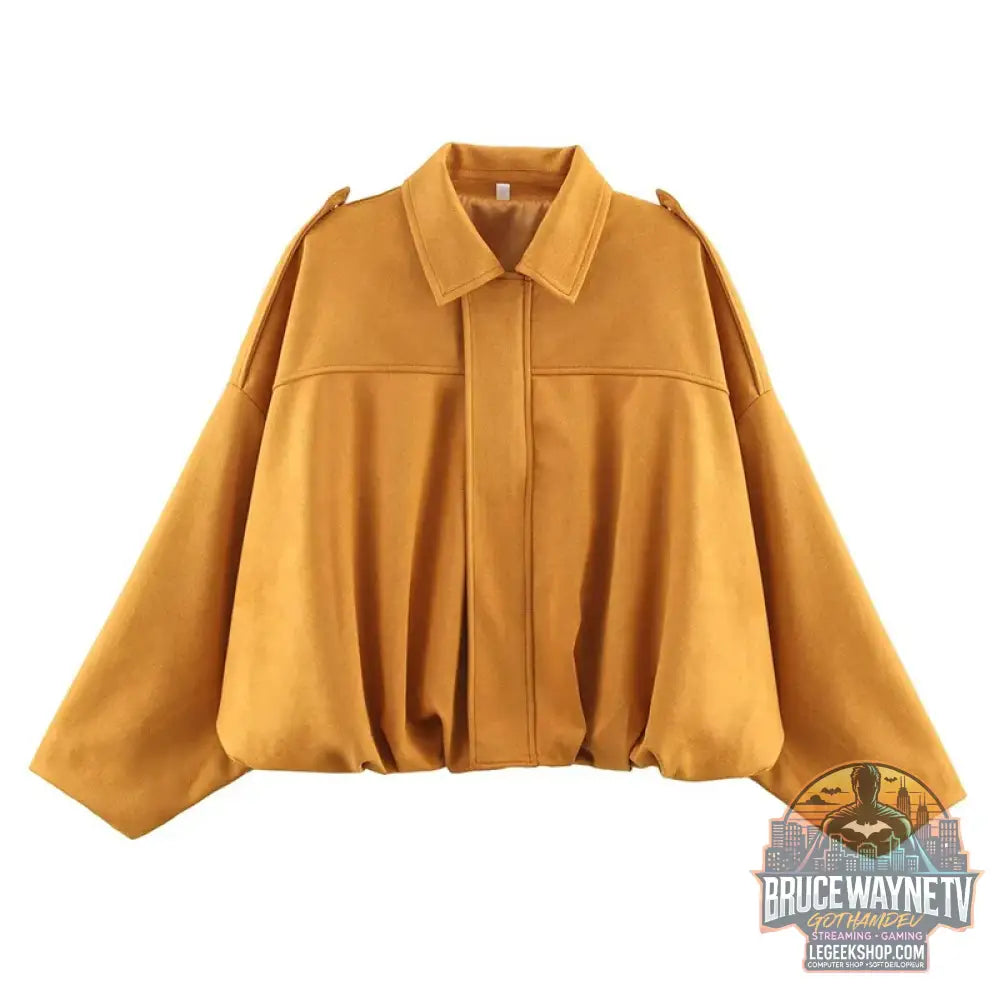 Veste Bombardier Femme Col Rabattu Vintage Chic Printemps - as picture 7 / L’ - Veste Femme