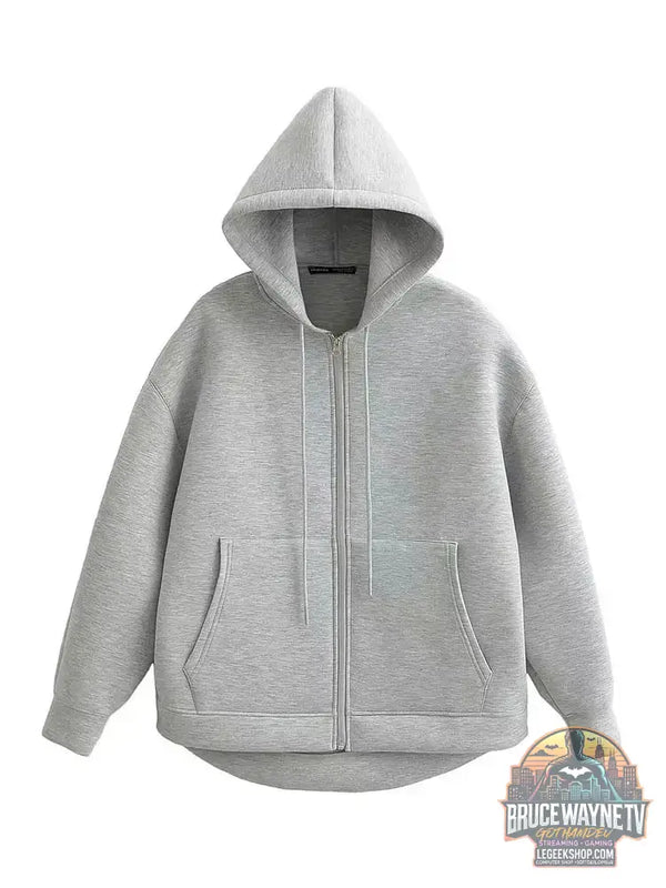 Veste Capuche Femme Bureau Automne Hiver Grandes Poches - Veste Femme