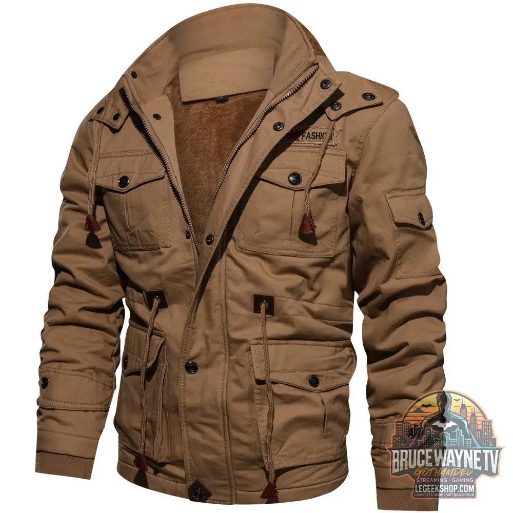 🧥 Veste Cargo Homme Hiver Capuche Détachable Multi-Poches 🧥 - Veste Cargo Homme