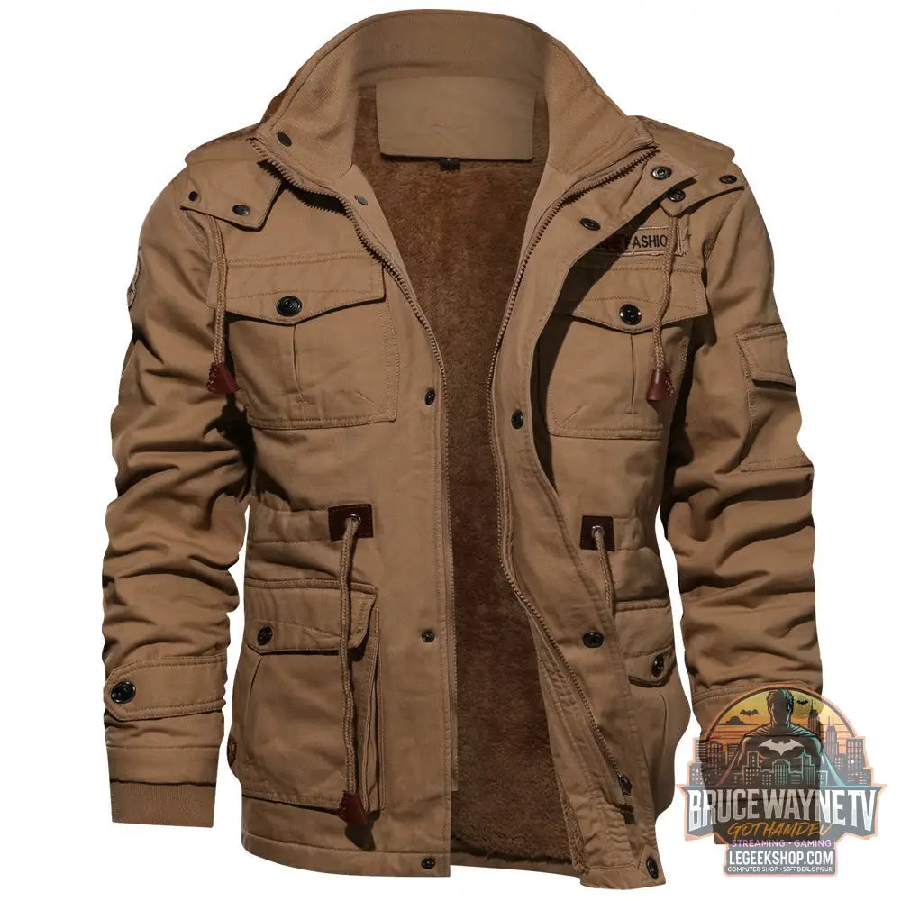 🧥 Veste Cargo Homme Hiver Capuche Détachable Multi-Poches 🧥 - Veste Cargo Homme