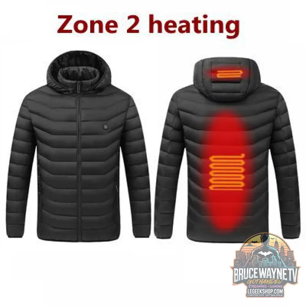 Veste Chauffante Homme USB Rechargeable Hiver - Black / M - Veste Chauffante Homme
