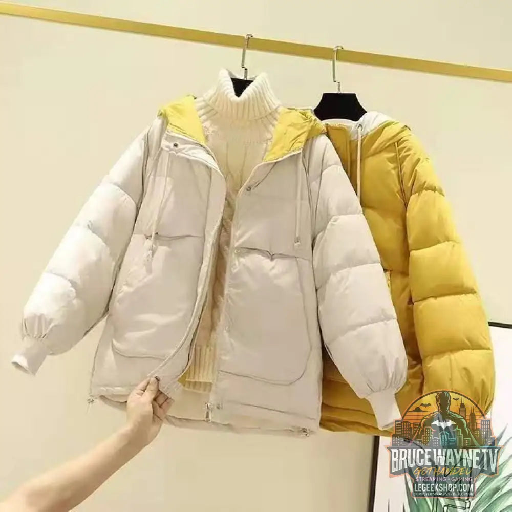 Veste Courte Femme Hiver Rembourrée Coton Style Étudiant - Veste Femme