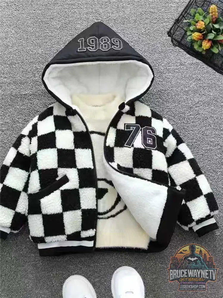 Veste Homme Chaude Tendance Polyvalente Hiver - Black and white / S - Veste Homme
