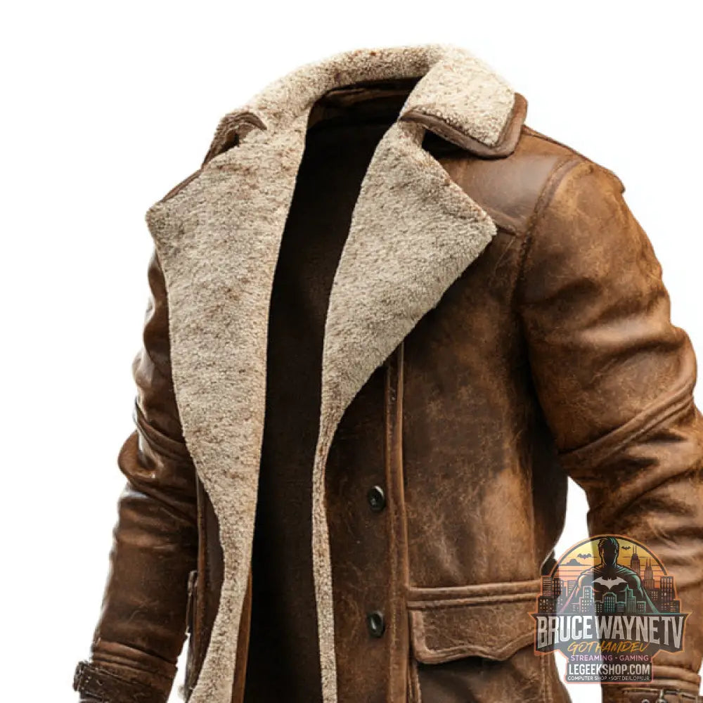 Veste Longue Cuir Suédé Homme Doublée Polaire Hiver - Veste Longue Homme