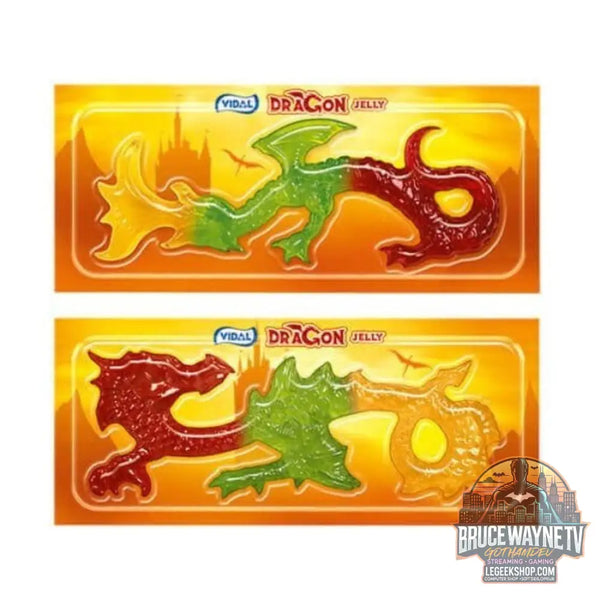 Vidal Dragon Jelly bonbons gélifiés en forme de dragon de 66g (Paquet de 11) - Snacks & boissons importés