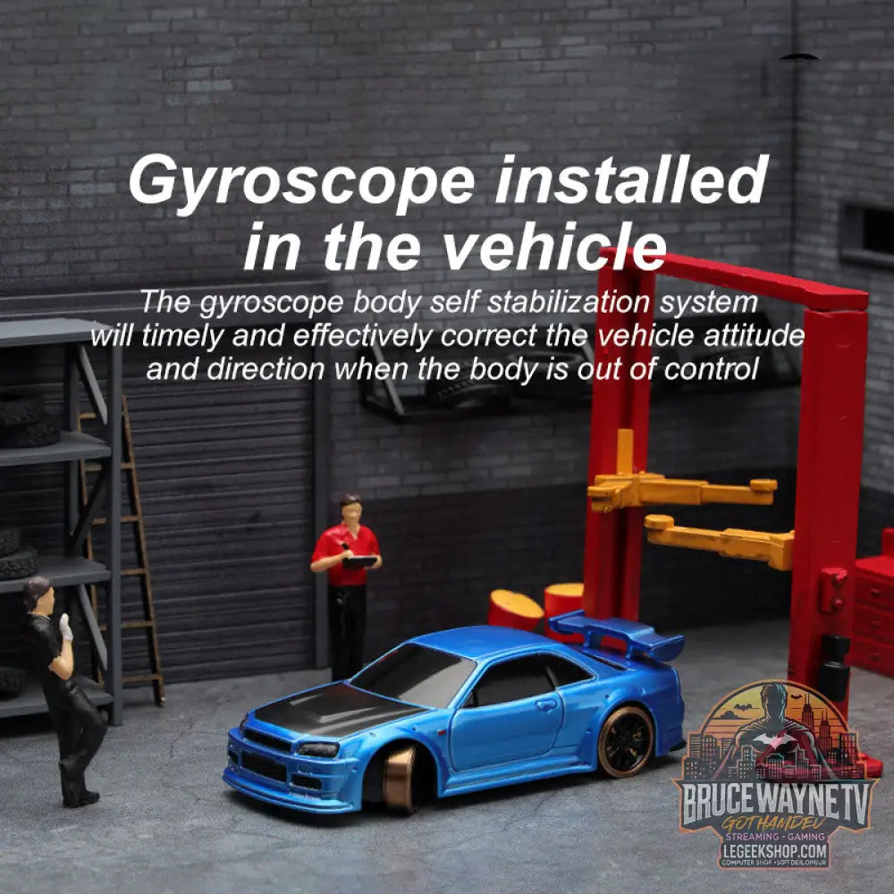 Voiture RC Drift Turbo Racing 1/76 Gyroscope Télécommande Pro - Voiture RC