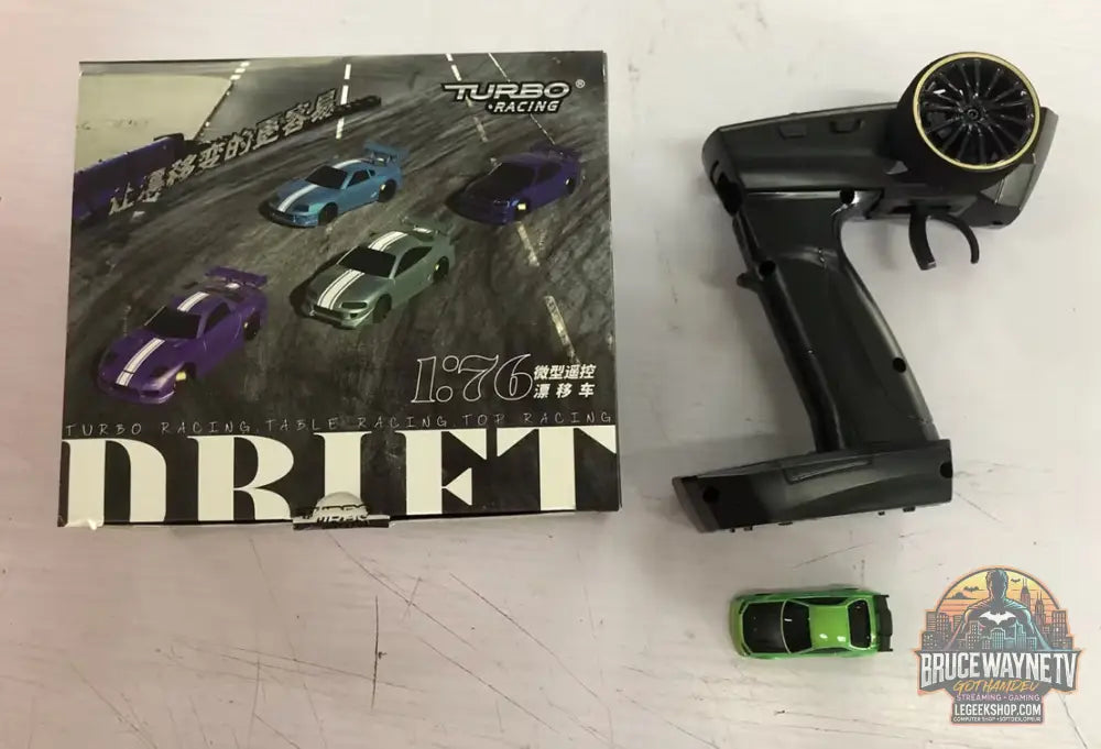 Voiture RC Drift Turbo Racing 1/76 Gyroscope Télécommande Pro - Green - Voiture RC